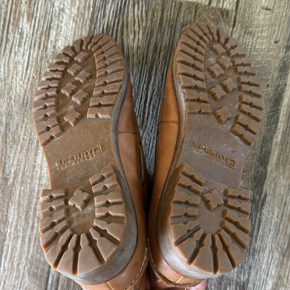 SPERRY TOP SIDER WOMEN BROWN CANVAN AVON ANKLE BOOTS SIZE 6.5M - Picture 8 of 9